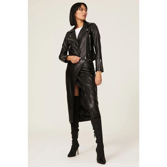 Slate & Willow Jackets & Blazers - Slate & Willow Classic Leather Moto Jacket